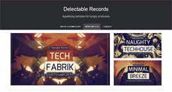 Desktop Screenshot of delectablerecords.com
